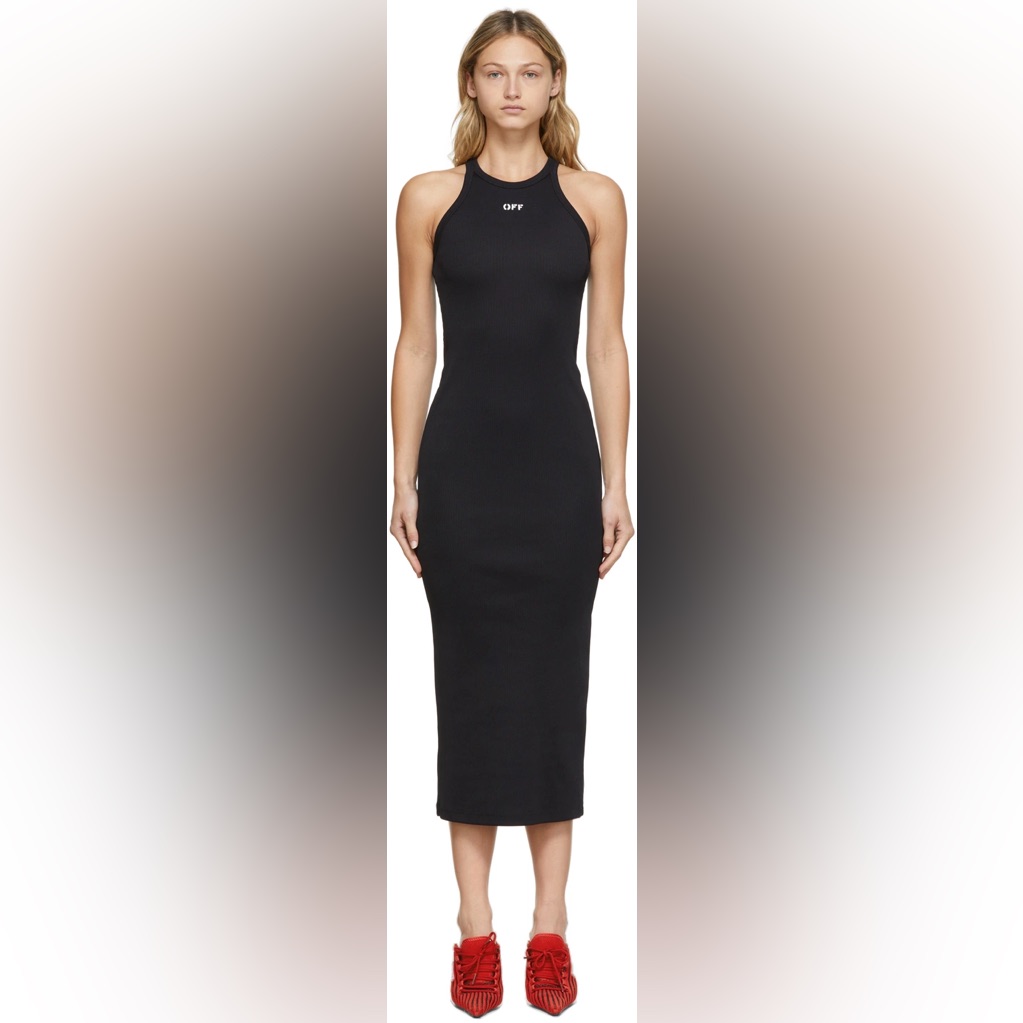 Off-White Basic Lux Rib Long Dress